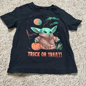 Grogu 'Trick or Treat' Halloween Tee - Black 3t